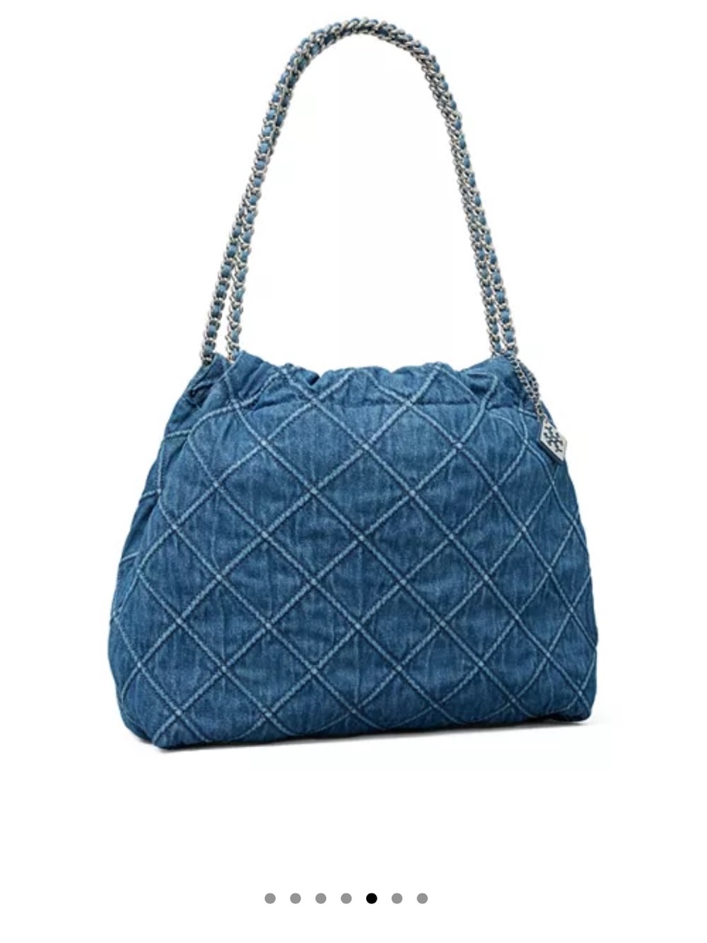 Tory Burch Fleming Denim Hobo Shoulder Bag - Picture 2 of 12
